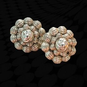 Vintage Signed Coro Textured Gold Clip Ons